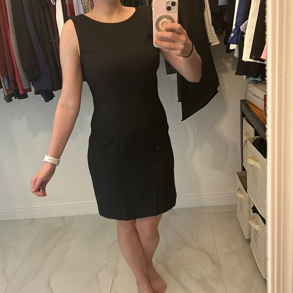 Black A- line work dress size 6